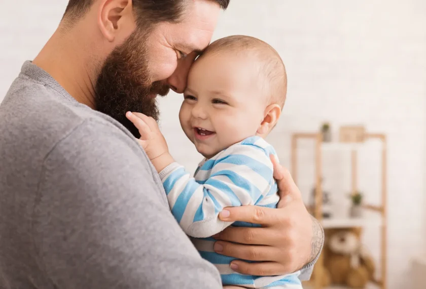 man with child