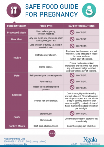 Pregnancy safe food guide